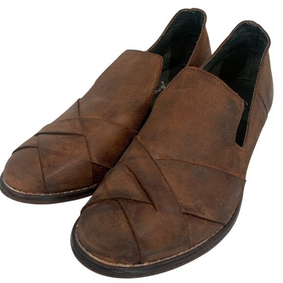 Free People brown leather loafers Sz 6 /36 - Picture 1 of 10